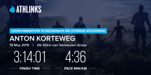 Marathon Leiden 2019 certificaat